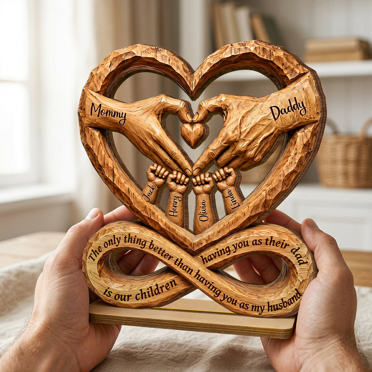 The Only Better Thing - Personalized 2-Layered Wooden Plaque - Father's Day Gift for Husband