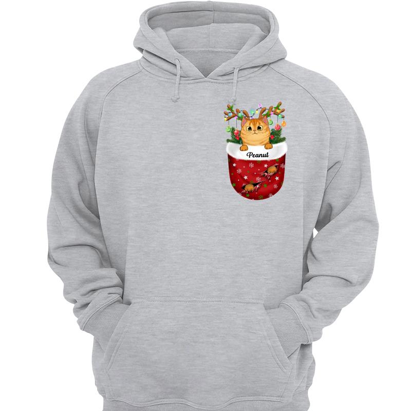 Fluffy Cats Pocket Christmas Personalized Shirt
