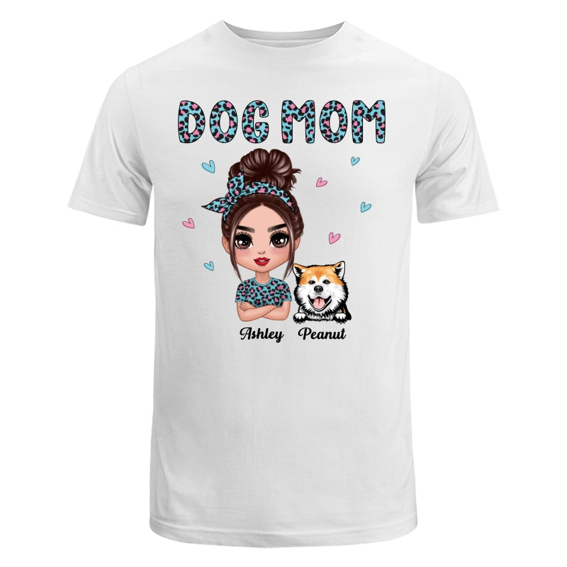 Colorful Leopard Pattern Doll Dog Mom Gift For Dog Lovers Personalized Shirt