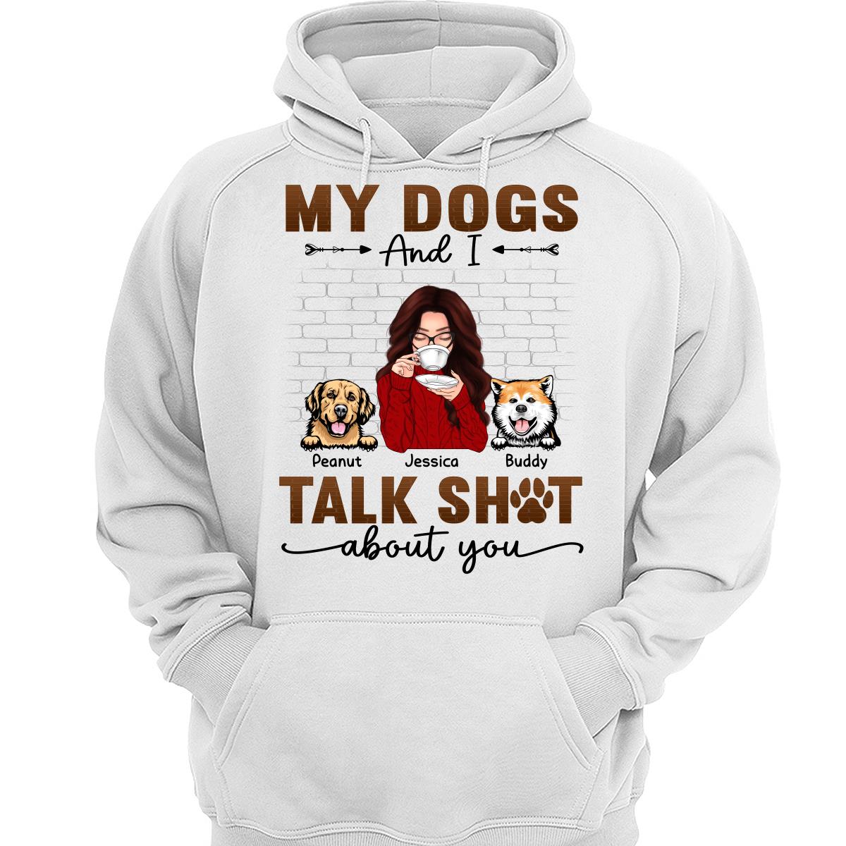 Talking Peeking Dog Mom Brick Personalized Shirt