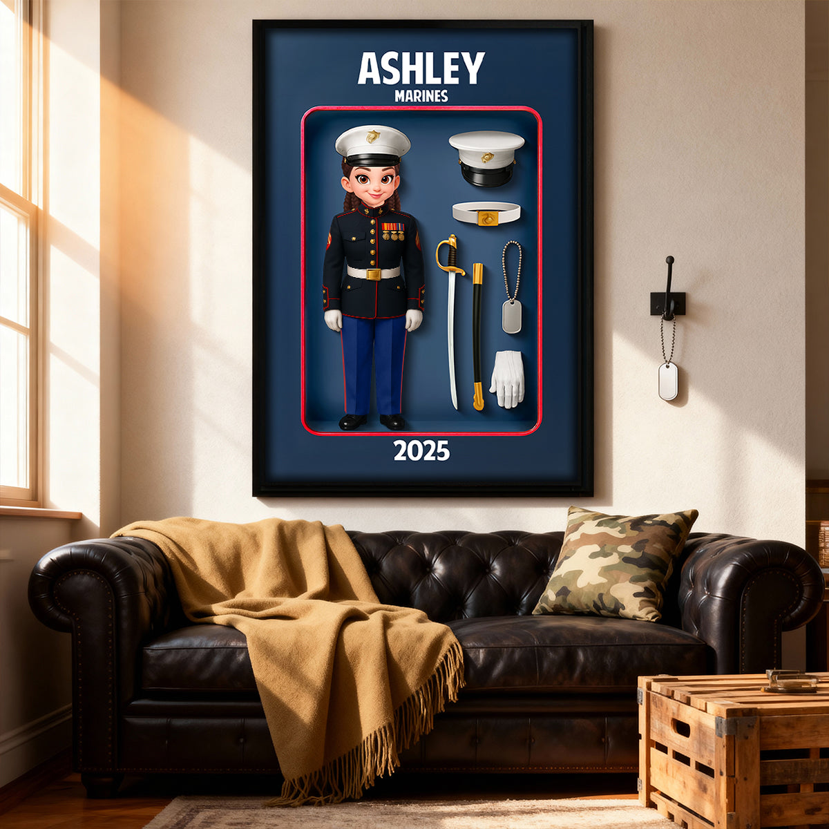 Marines Action Figure 3D Effect - Personalized Poster - Special Gift For The Marines