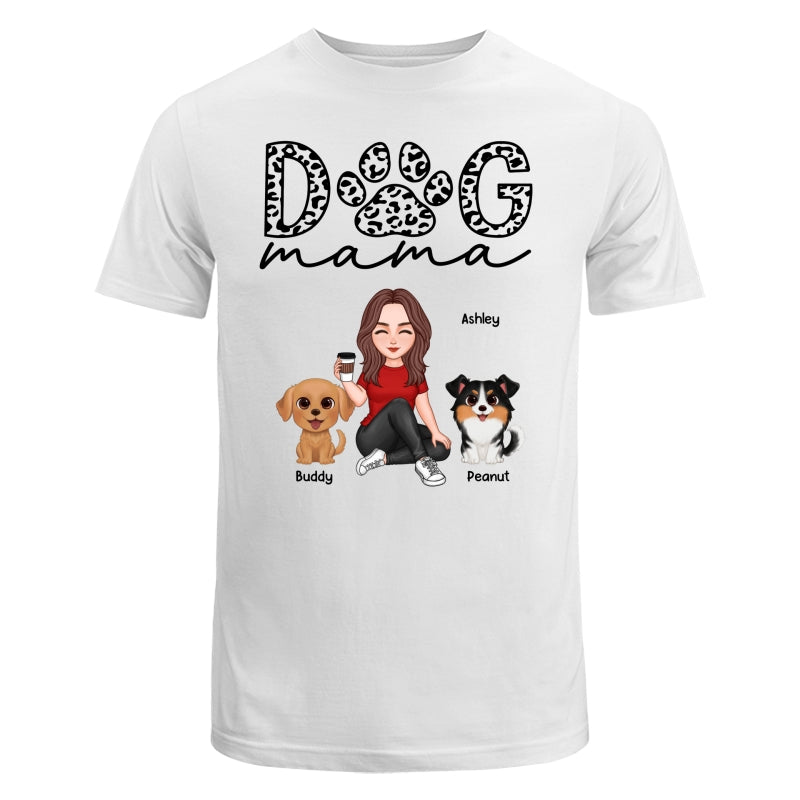White Leopard Cute Woman And Watercolor Cute Dogs Personalized Shirt