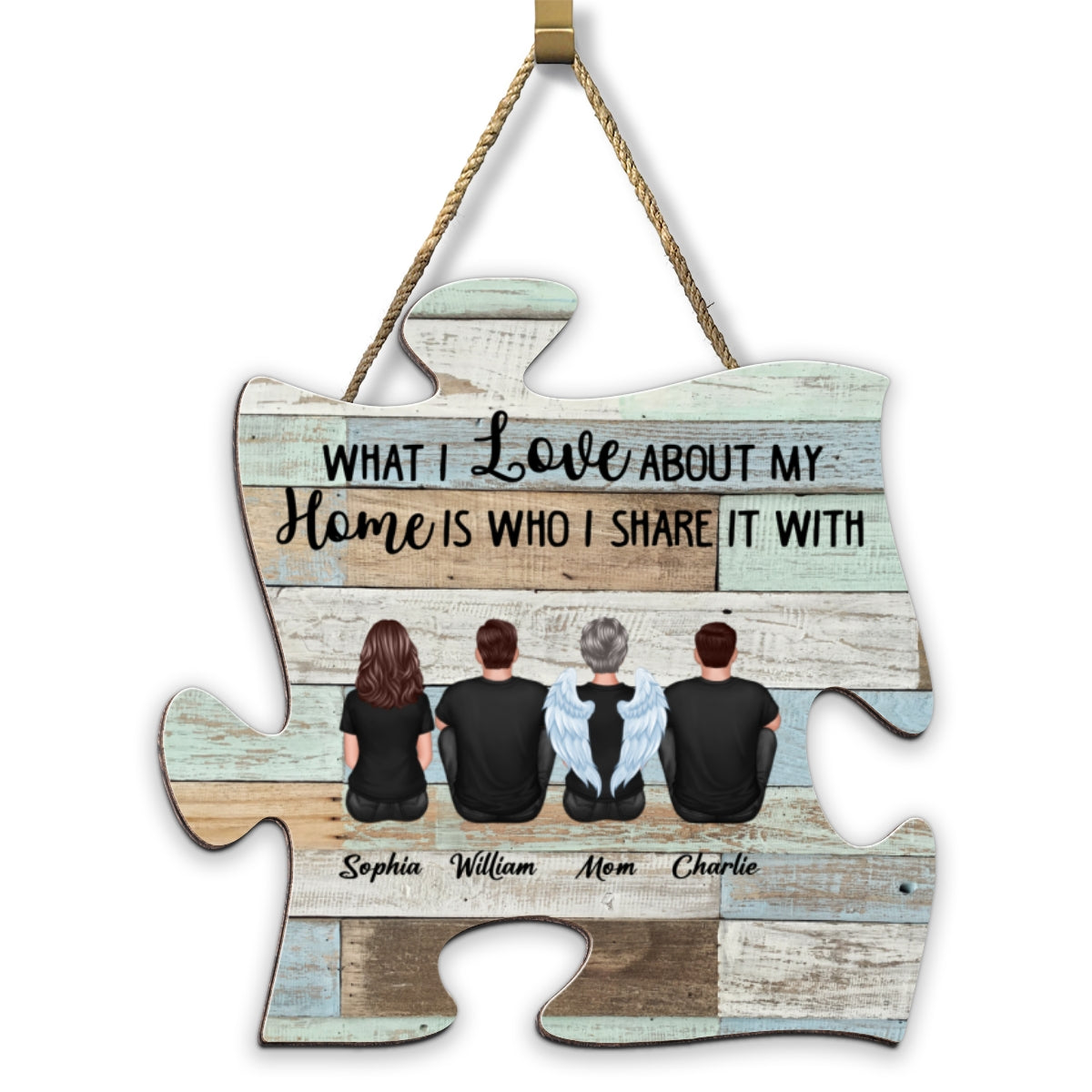 What I Love About My Home Personalized Wood Sign