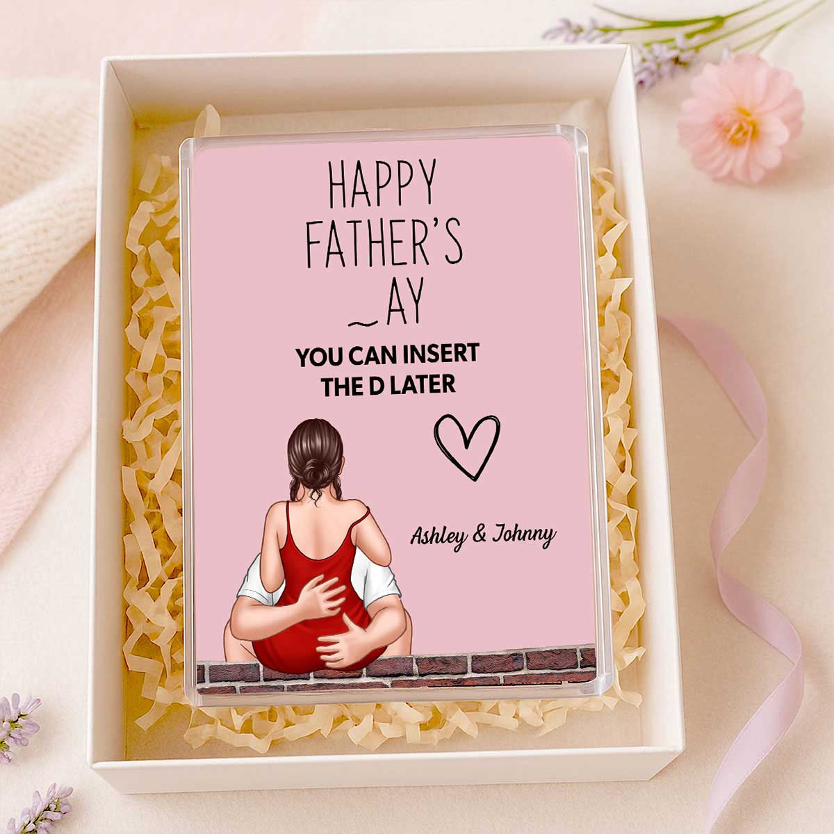 Happy Father's Day You Can Insert the D Later Personalized Acrylic Block Plaque, Funny Father's Day Gift for Husband