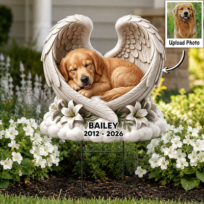 Pet Dog Cat Memorial Custom Photo - Personalized Yard Sign - Sympathy Gift, Remembrance Gift, Garden Sign