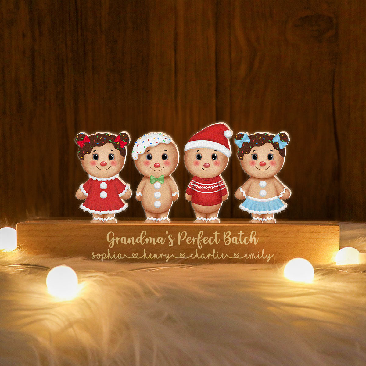 Custom Shape Grandma's Perfect Batch Acrylic LED Night Light, Personalized Christmas Gift For Grandmothers