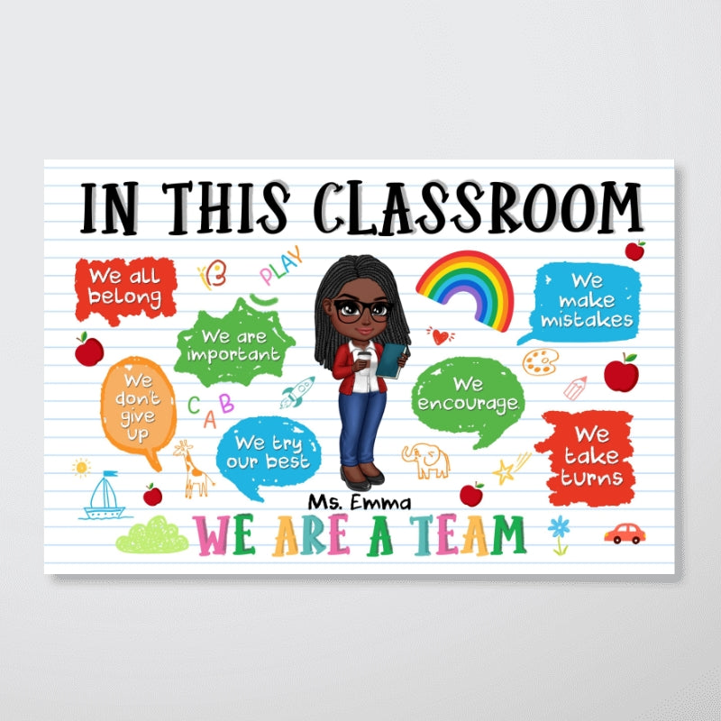Adorable Teacher Personalized Poster, Gift For Teacher, Appreciation Gift, Back To School, Teacher Classroom Decor