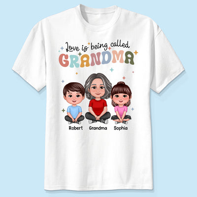 Love Being Called Grandma Retro Style Personalized Shirt