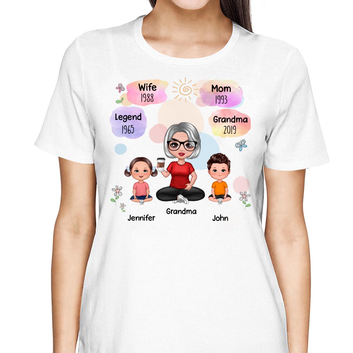 Doll Grandma Grandkids Legend Personalized Shirt