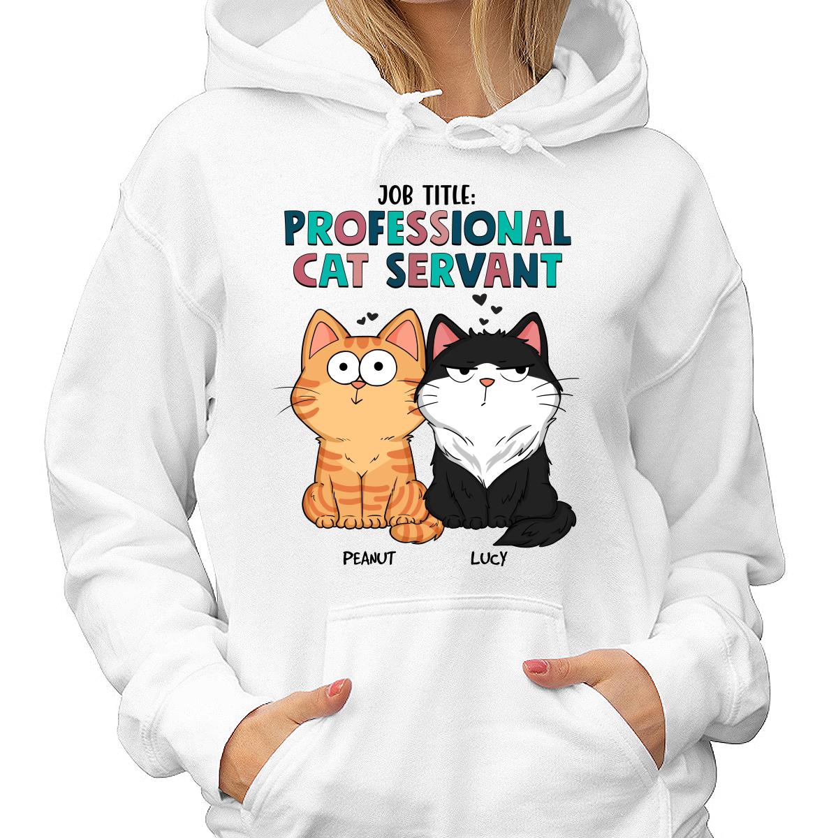 Job Title Professional Cat Servant Funny Cat Expression Personalized Shirt