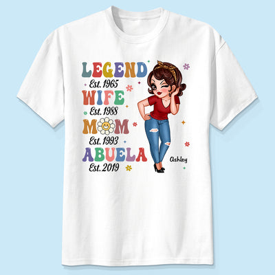 Vintage Legend Wife Mom Grandma Personalized Shirt