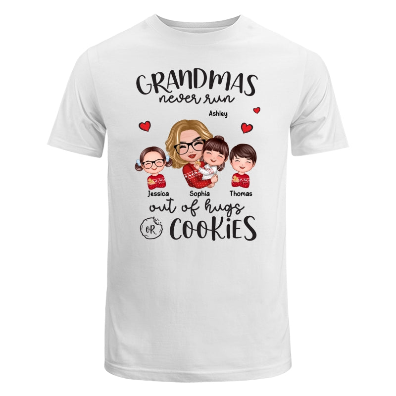 Grandma Never Run Out Of Hugs And Cookies Personalized Christmas Sweatshirt Hoodie