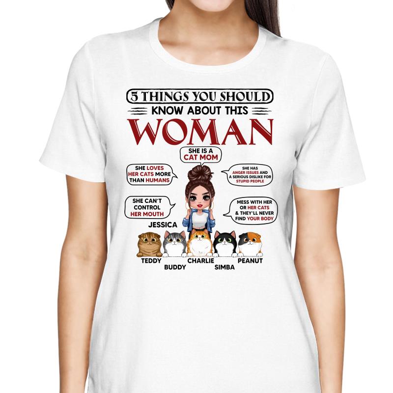 5 Things About This Cat Mom Personalized Shirt