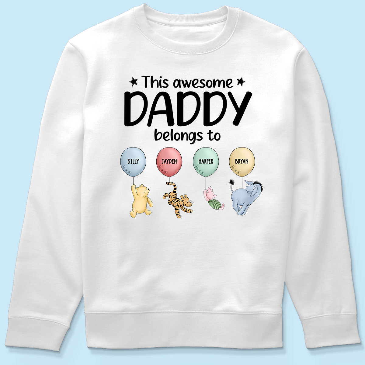 This Awesome Daddy Belongs To Cute Characters Personalized Shirt