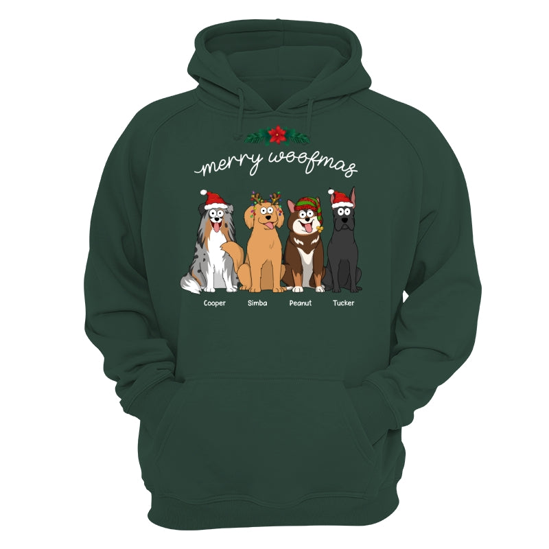 Happy Howlidays Merry Woofmas Cartoon Dogs Gift For Dog Lover Personalized Shirt