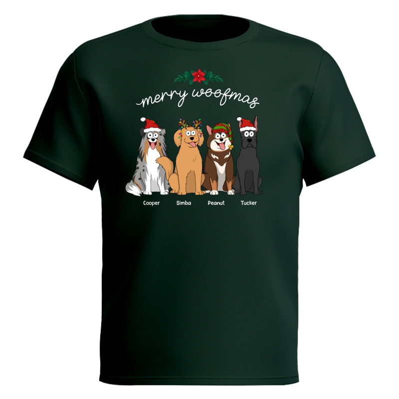 Happy Howlidays Merry Woofmas Cartoon Dogs Gift For Dog Lover Personalized Shirt
