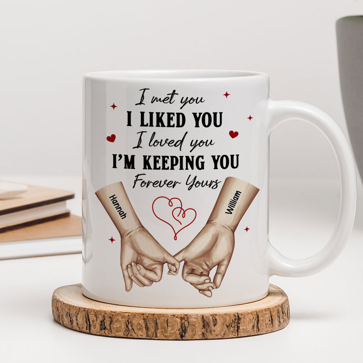 Personalized Couple Pinky Promise Hands,  Gift, Anniversary Gift for Couples