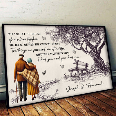 When We Get To The End Of Our Lives Together Old Couples - Personalized Poster,  gift, Anniversary Gift for couples