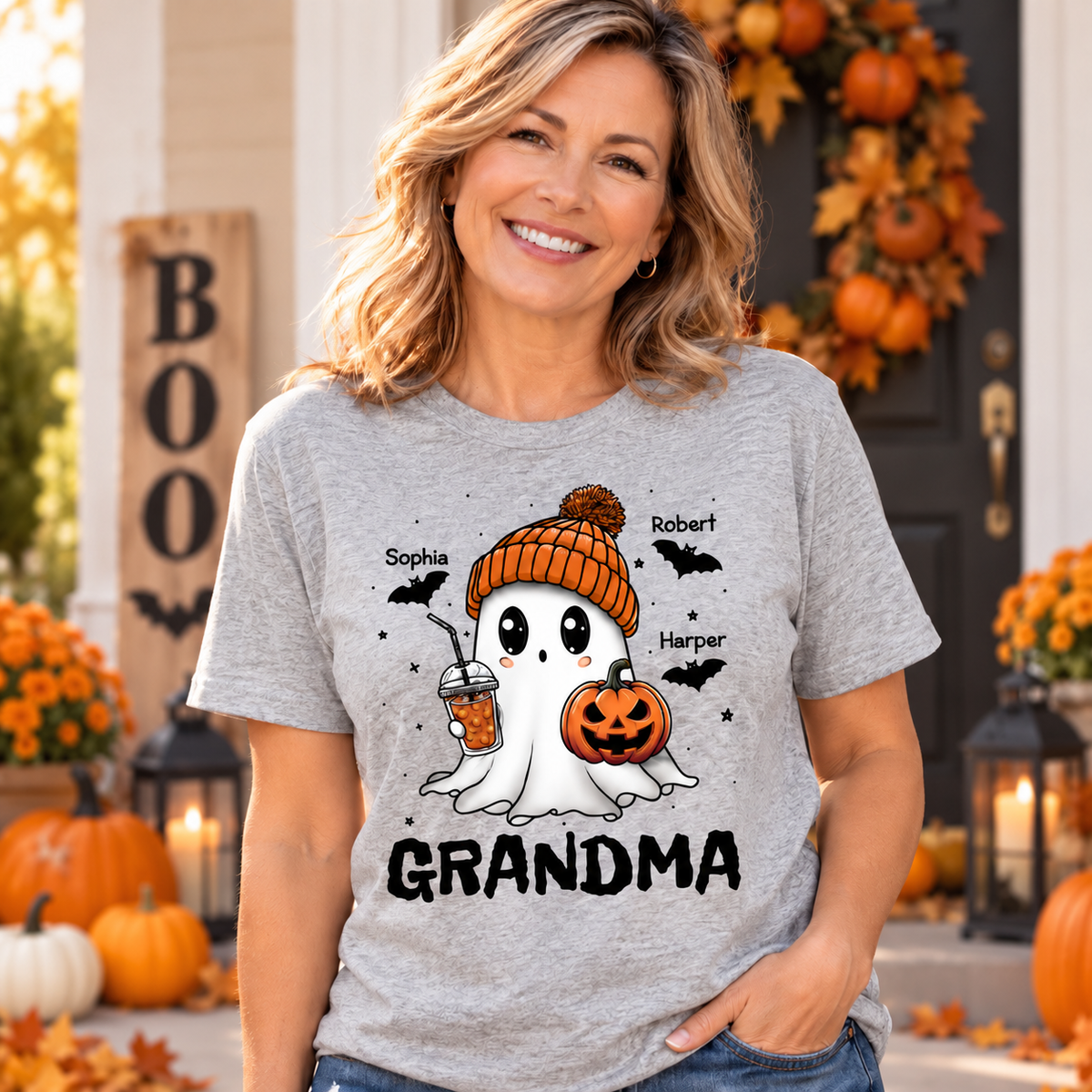 Fall Season Halloween Boo Personalized Shirt, The Best Gift For Halloween, Fall Season