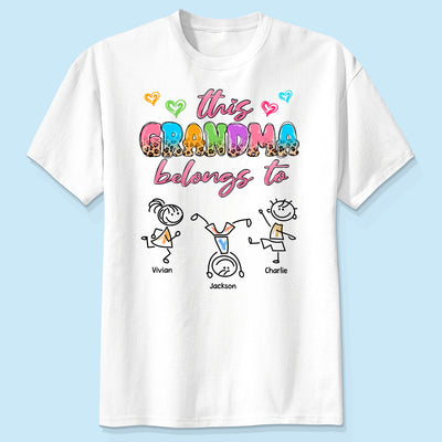 This Grandma Mom Colorful Half Leopard Drawing Personalized Shirt