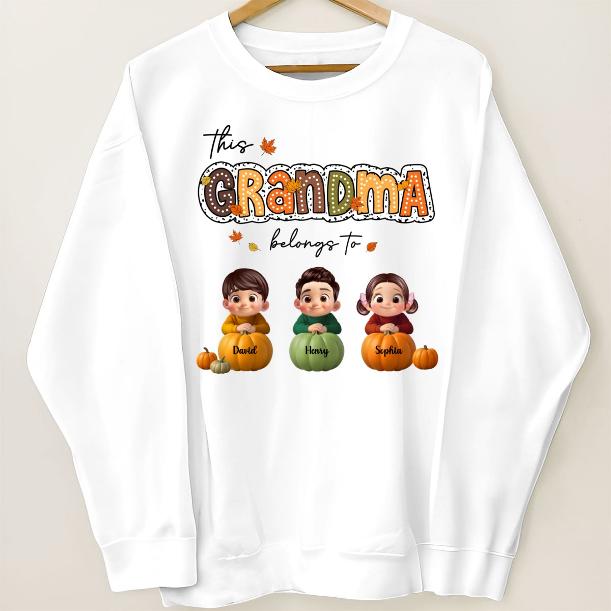 Fall Season Cozy Vibe Grandma Personalized Sweatshirt