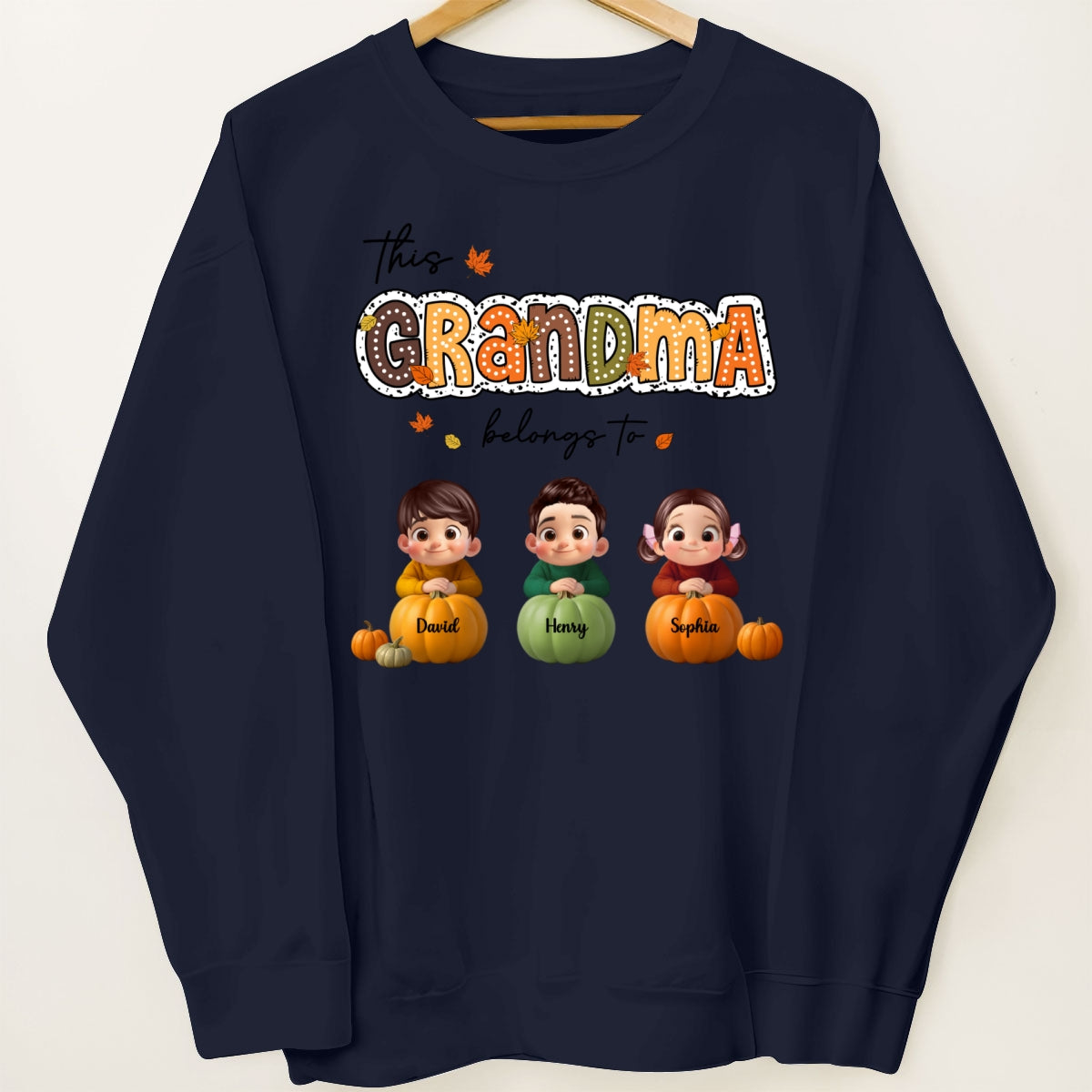 Fall Season Cozy Vibe Grandma Personalized Sweatshirt