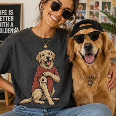 Custom Tattooed Dog Cat Pet from Photo - Personalized Shirt - Gift for Dog Mom, Dog Dad, Cat Mom, Cat Dad