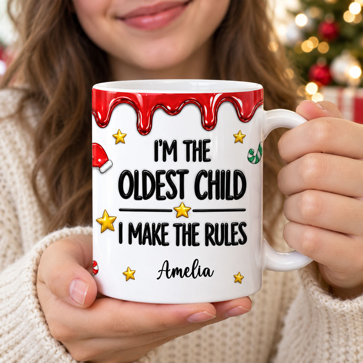 Custom Who Make the Rules - Personalized Mug - Funny Christmas Gift for Sisters, Brothers, Siblings