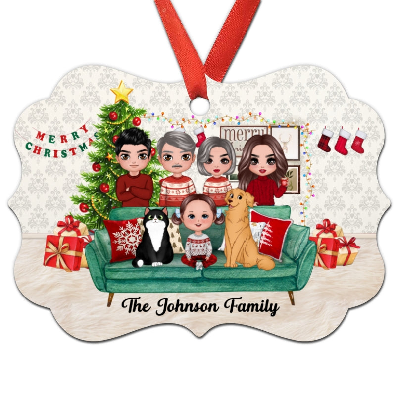 Big Family Gathering Personalized Christmas Ornament
