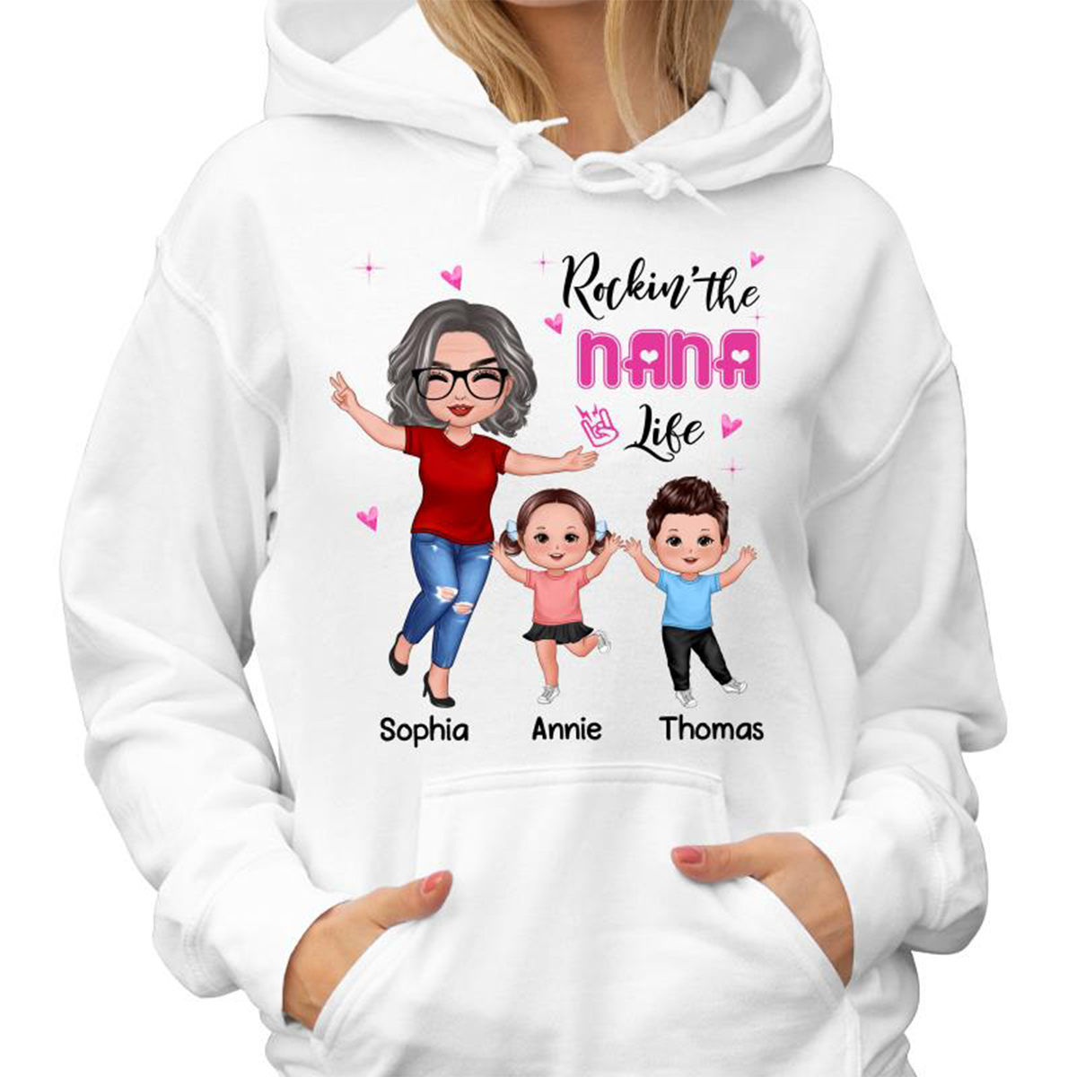 Rockin‘ Grandma Life Happy Doll Personalized Shirt