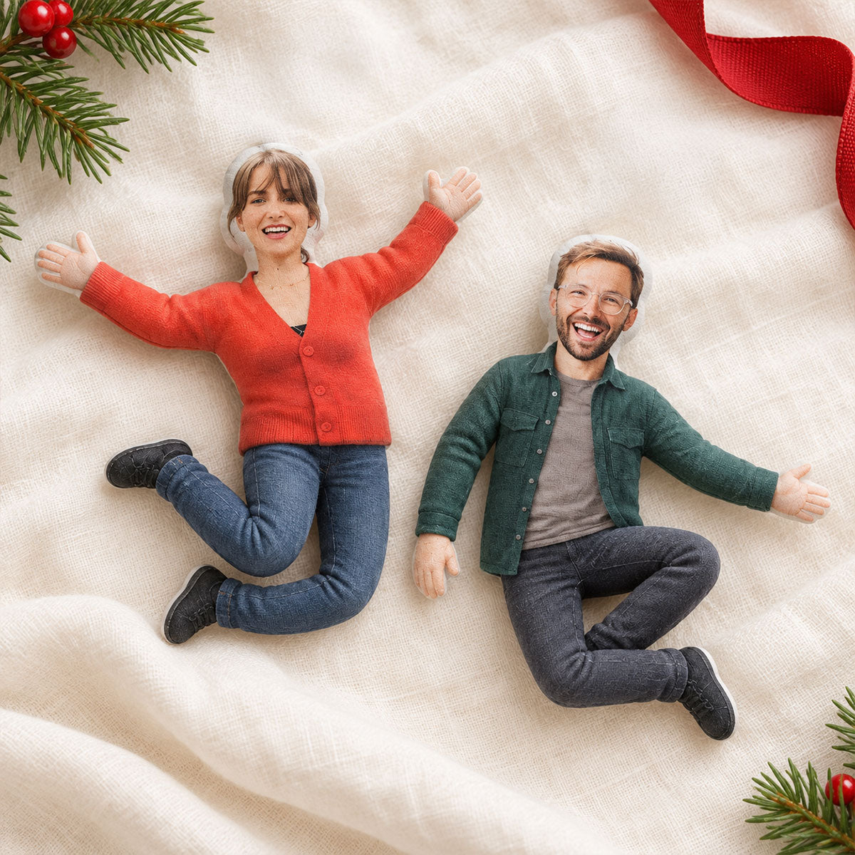 Custom Mini Me Doll with Poseable Body - Personalized Plush Doll - Funny Christmas Gift for Him, for Her