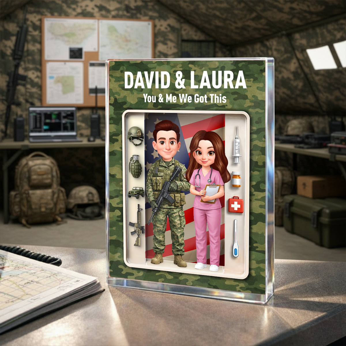 Custom Career "Action Figure" Style Acrylic Block Plaque - Heartfelt Gift for Him, for Her