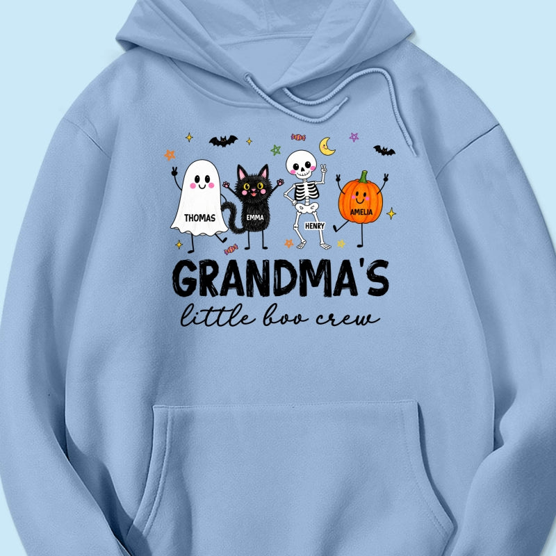 Grandma's Little Boo Crew Funny - Personalized Shirt - Halloween Gift For Grandma, Grandkids