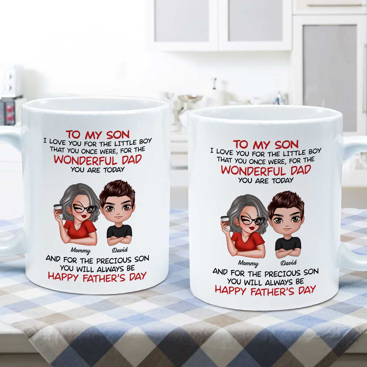 Doll To My Son From Dad Mom Happy Father‘s Day Personalized Mug