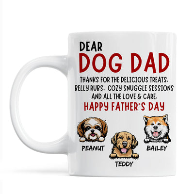 Dear Dog Dad Thanks For The Delicious Treats Personalized Mug
