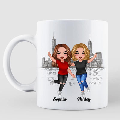 Happy Doll Besties Gift For Best Friends Personalized Mug
