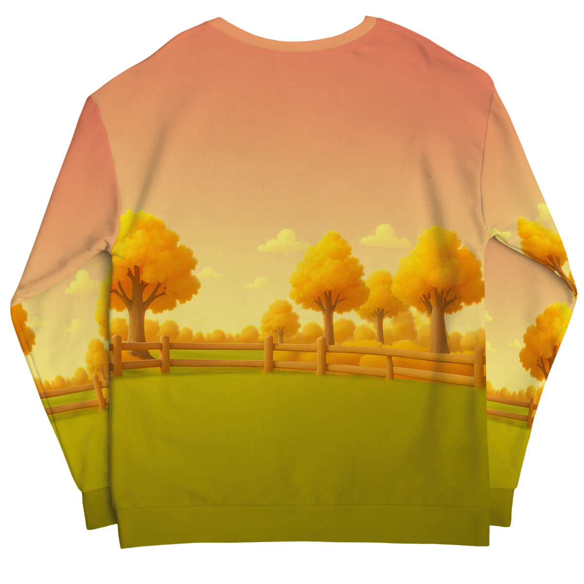 Grandma Scarecrow Standing Grandkids Pumpkins 3D Effect Personalized Sweatshirt