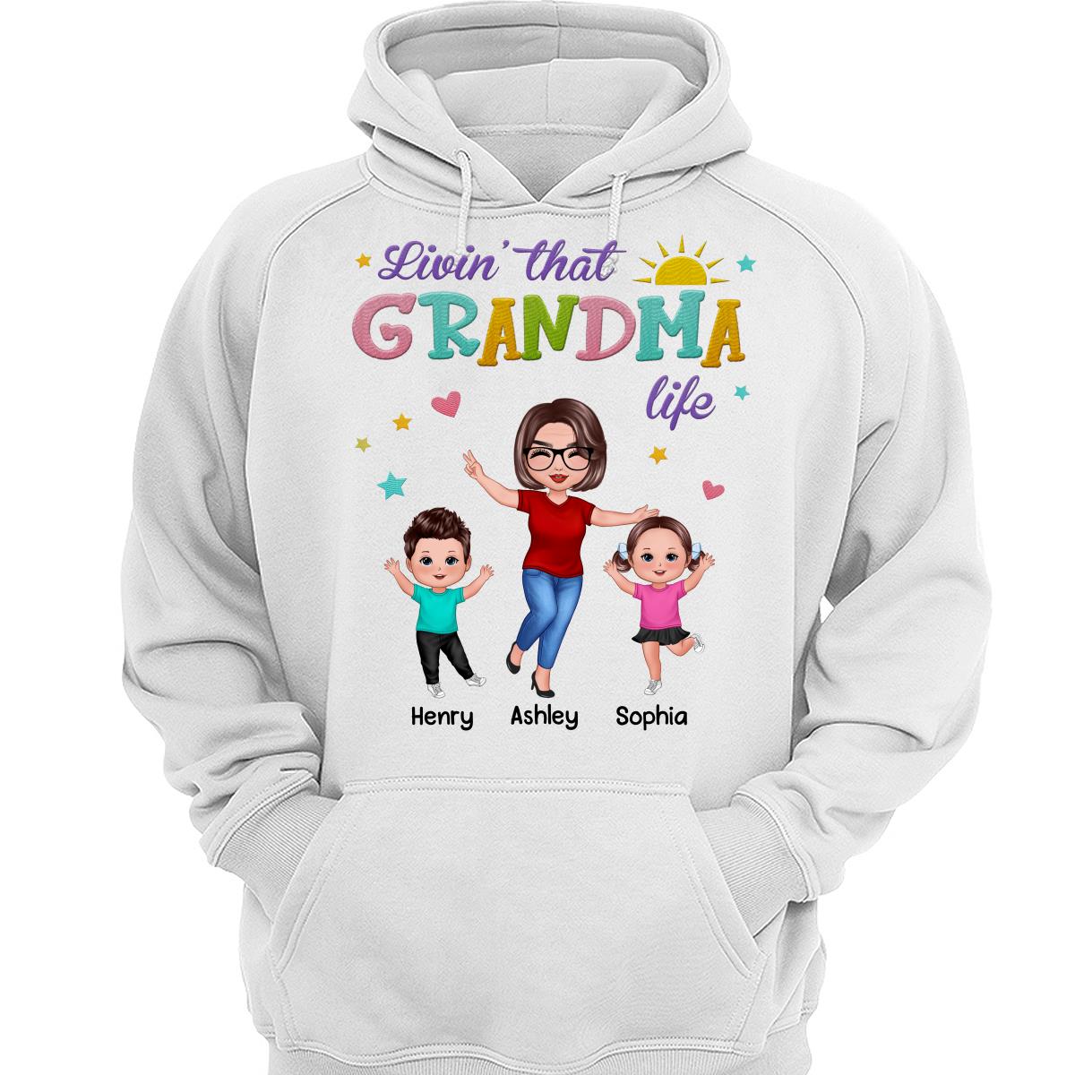 Livin‘ That Grandma Life Summer Vibe Happy Doll Woman & Kids Personalized Shirt