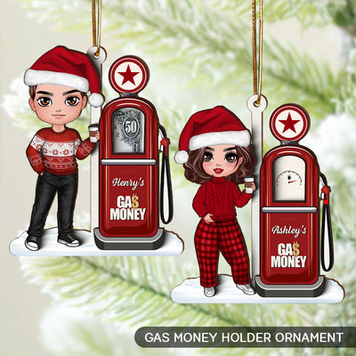 Retro Gas Pump Personalized Gas Money Holder Ornament, Unique Christmas Gift For Teenage Driver, Funny 16 Birthday Gift