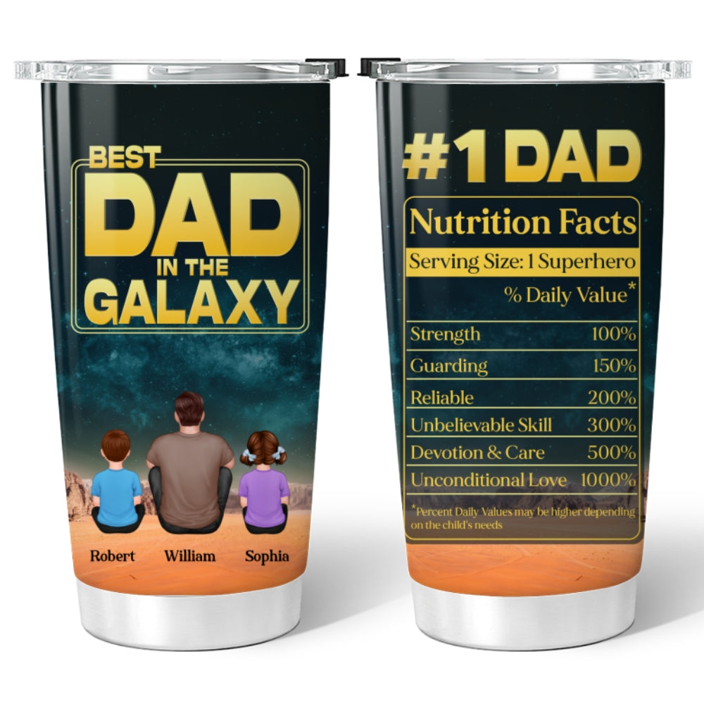 Best Dad In The Galaxy Personalized Tumbler