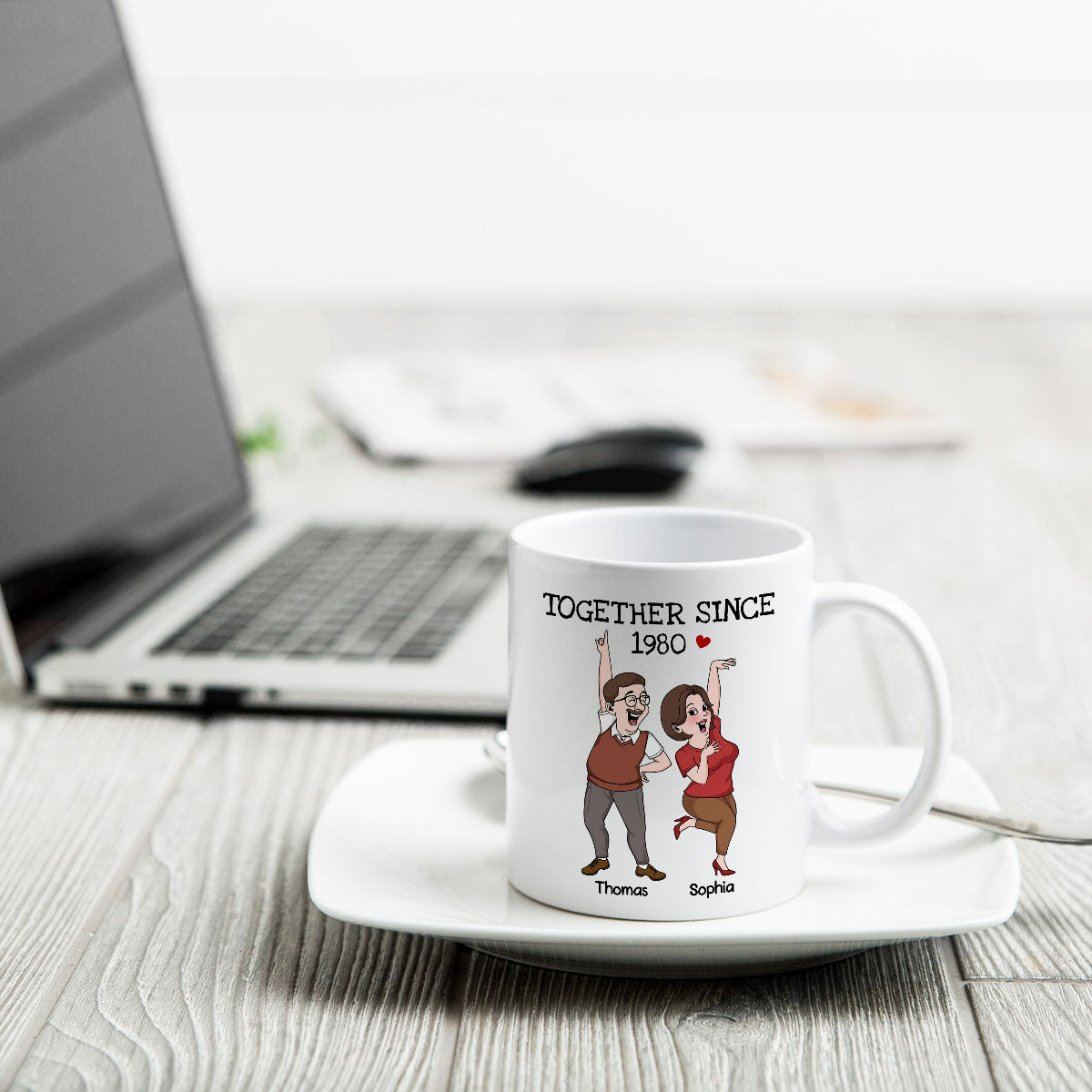 Funny Couple Together Since Personalized Mug,  Anniversary Gift For Him, For Her