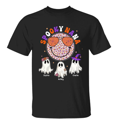 Halloween Spooky Grandma Mom Smiley Face Personalized Shirt