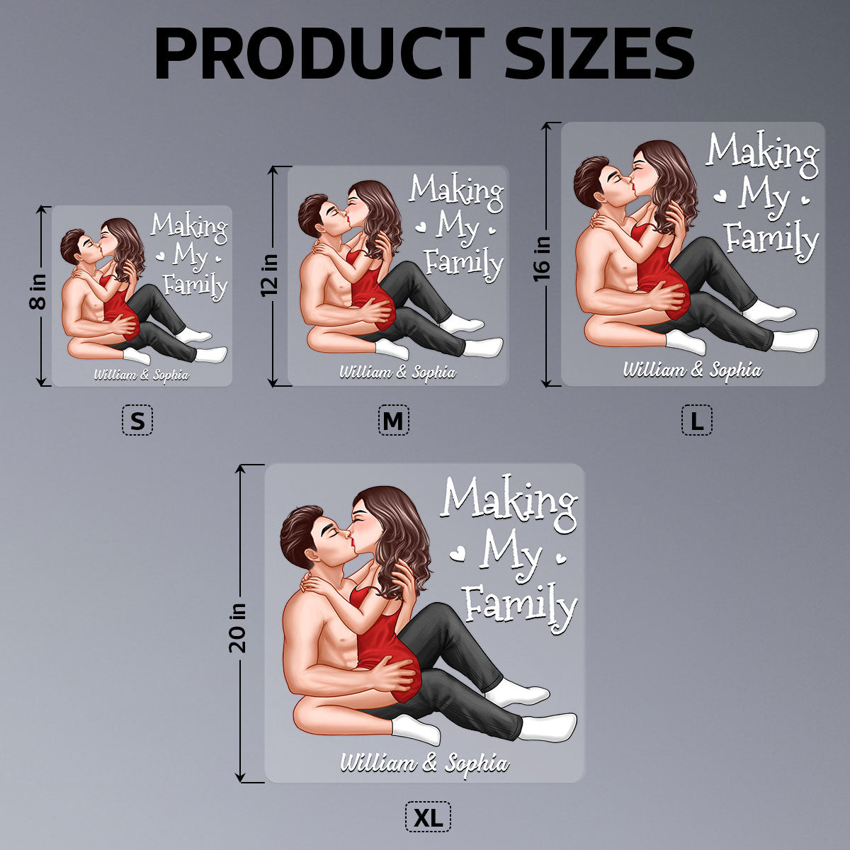 Funny Making My Family Sexy Couple Decor On Car Fridge Window Personalized Decal