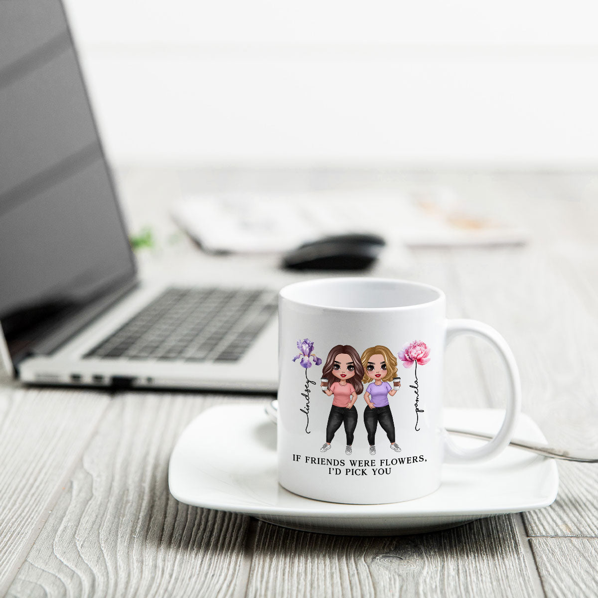 If Friends Were Flowers Birth Month Flowers Gift For Best Friends Besties Personalized Mug