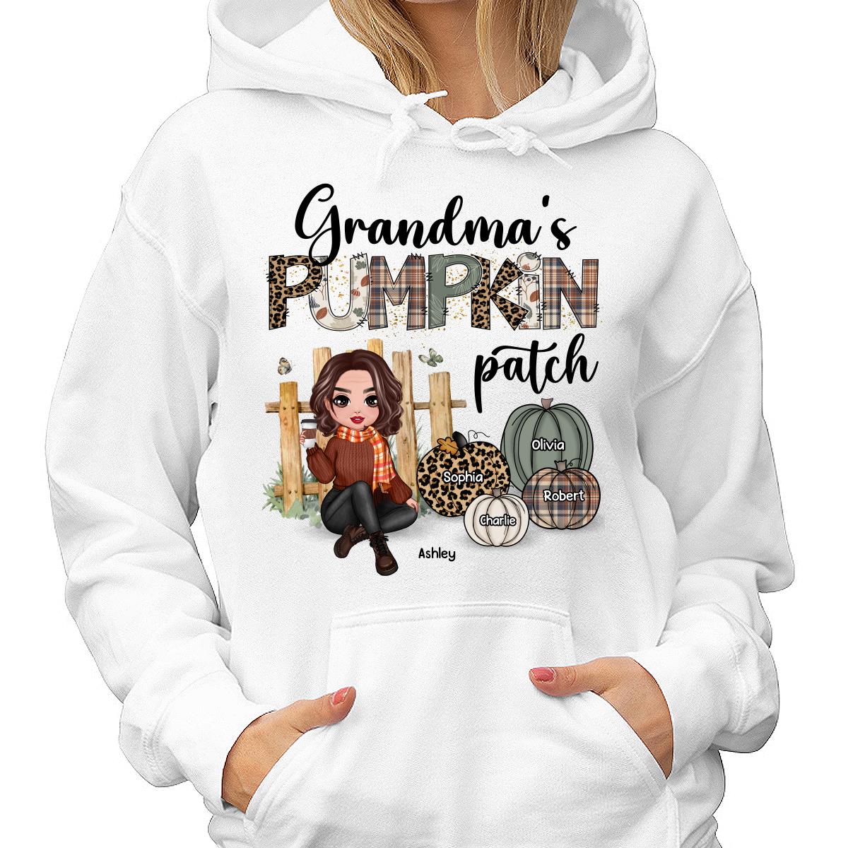 Grandma‘s Pumpkin Patch Patterns Personalized Shirt