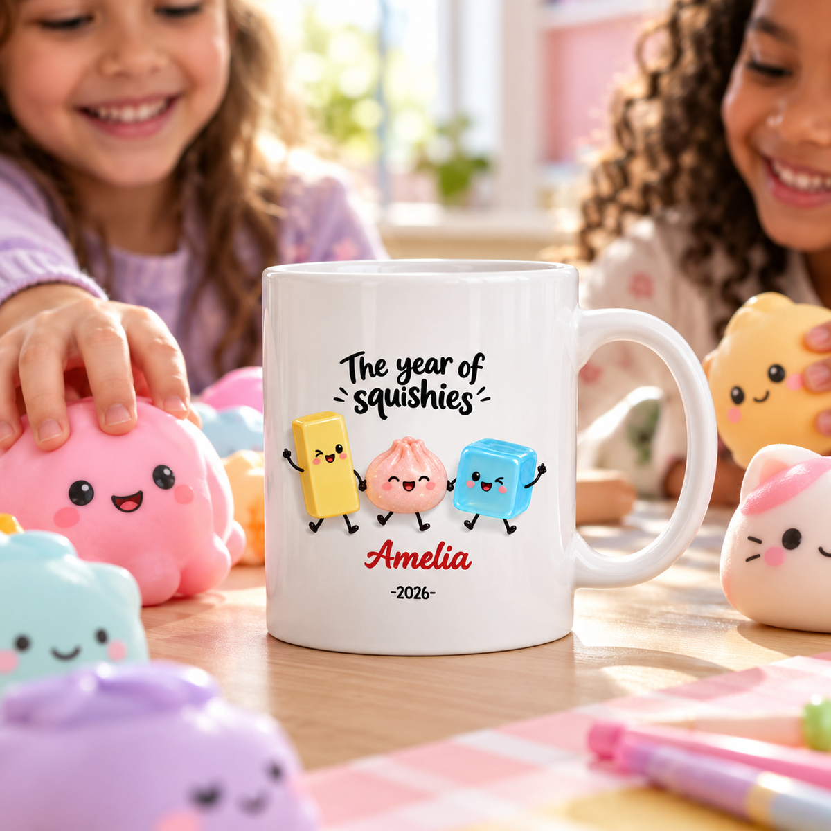 The Year Of Squishies 2D Flat - Personalized Mug - Christmas Gift