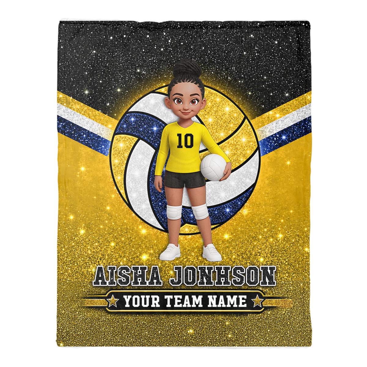 Proud Volleyball Custom Name And Team Name - Personalized Fleece Blanket - Christmas Gift For Volleyball Players, Daughter, Granddaughter, Son, Grandson
