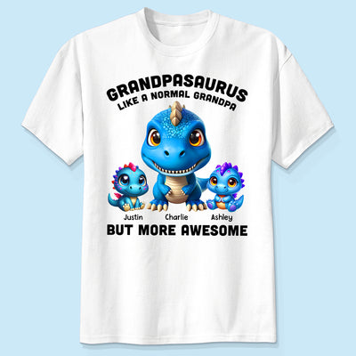 Daddysaurus Grandpasaurus 3D Dinosaurs Personalized Shirt