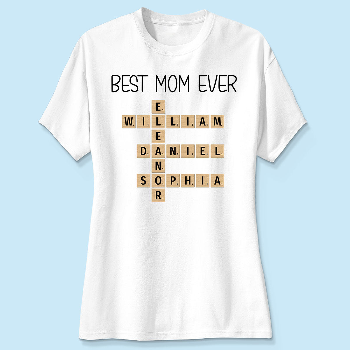 Custom Text Create Your Own Crossword Puzzle Personalized Light Color Shirt