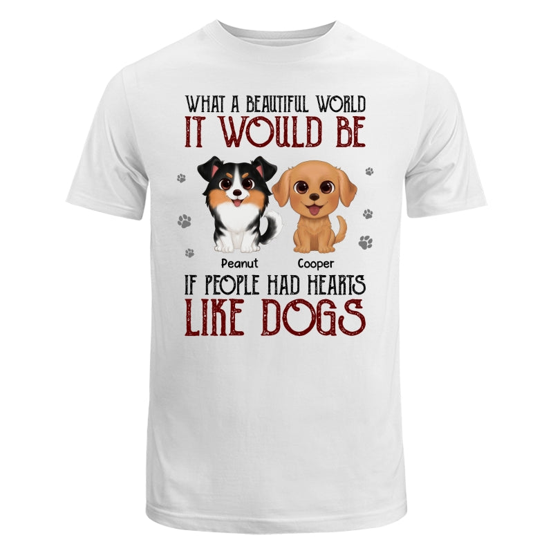 Watercolor Cute Dogs What A Beautiful World Personalized Shirt
